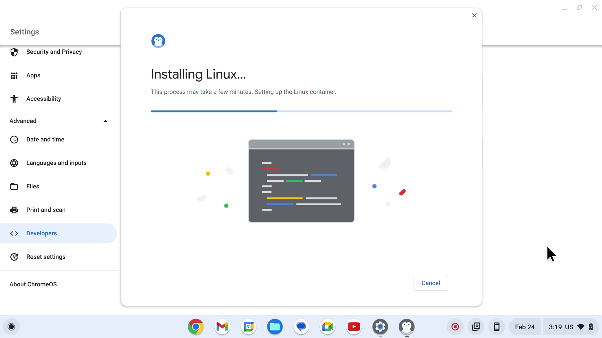 Установка Linux в Chrome OS